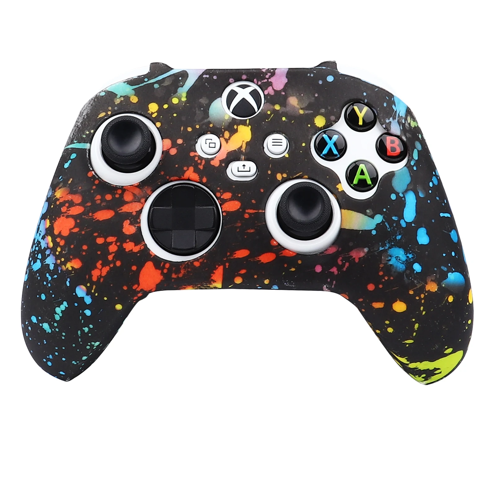 RALAN Case Cover for Xbox Series X S Console Video Game Controller Silicone Water Transfer Skin Cover