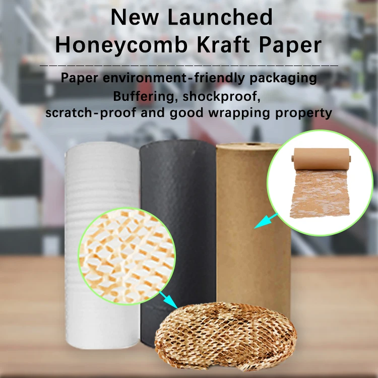
ALPS Size 38CM*250M Recyclable Honeycomb Paper kraft honeycomb paper cushion pack kraft honeycomb wrap 