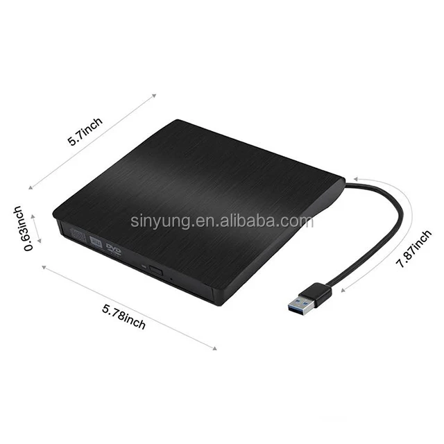 USB 3.0 External DVD-RW CD-RW Burner Recorder Optical Drive Rewritable Drive CD DVD ROM Combo Writer for MacBook Pro PC Win 7 8