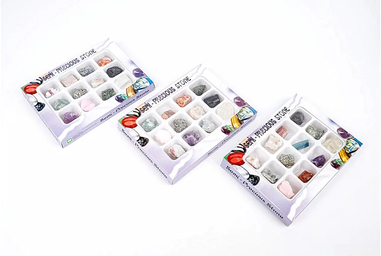 12 kinds of large grain mixed mineral ore specimens raw stone geology teaching materials for children and students