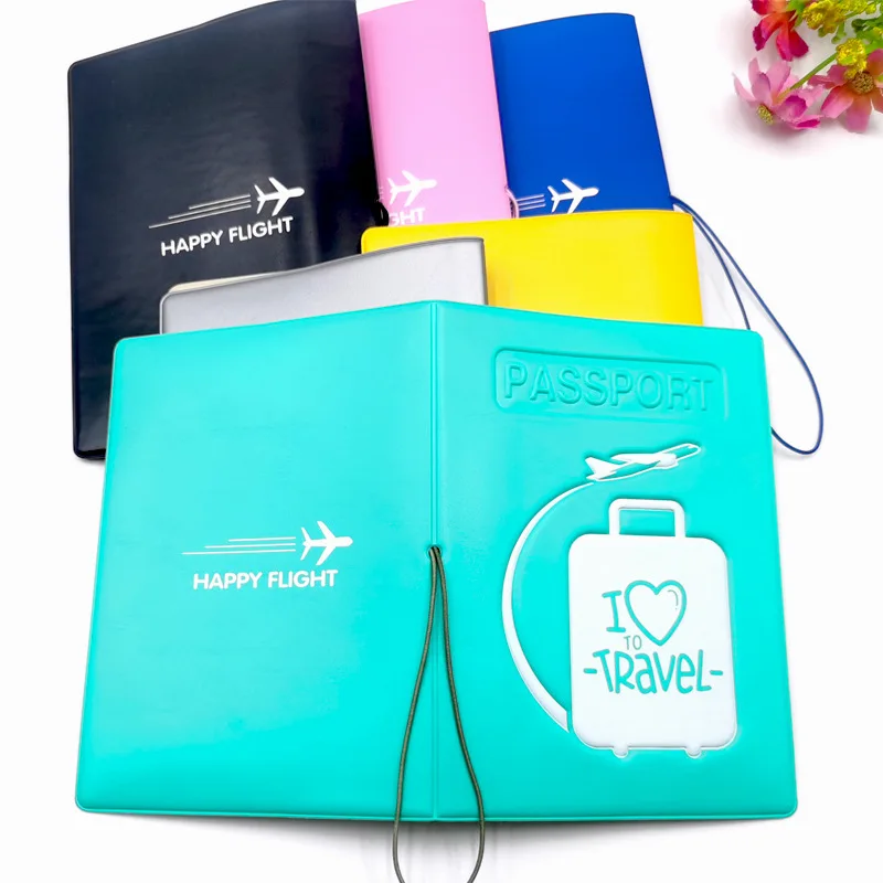 Hot Selling Factory Cheap Price Passport Cover Travel Organizer Passport Ticket Document Holder Wallet PVC Passport Cover