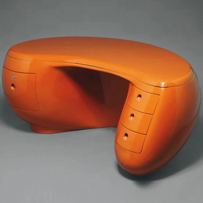 Q001 Modern Office desk spa creative reception beauty salon High-End Car Paint Finished Lobby Managers Orange table frp desks