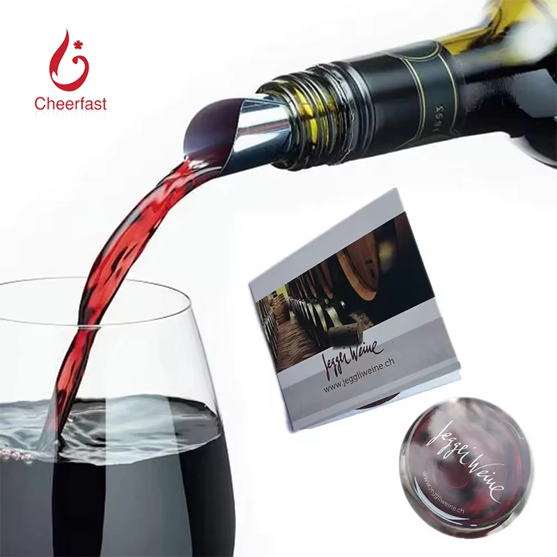 Manufacturer Pretty Mini Wine Drop Stopping Pour Spouts Reusable Round Foil Drip Stop Foil Disk Pourer For Wine Pouring Disc