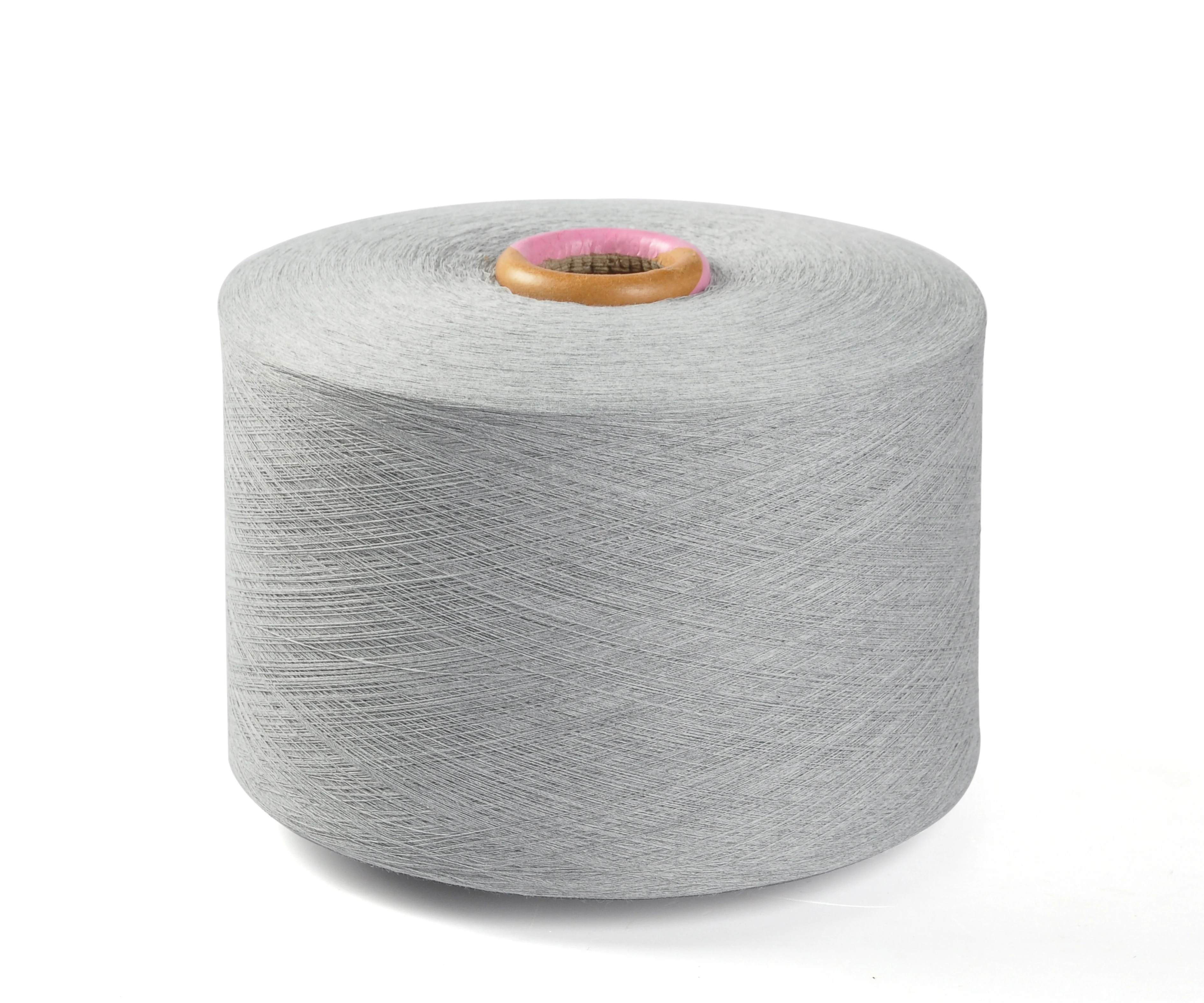 Recycled yarn manufacturer Nm34/1 open end cotton polyester for plain t-shirts cotton polyester