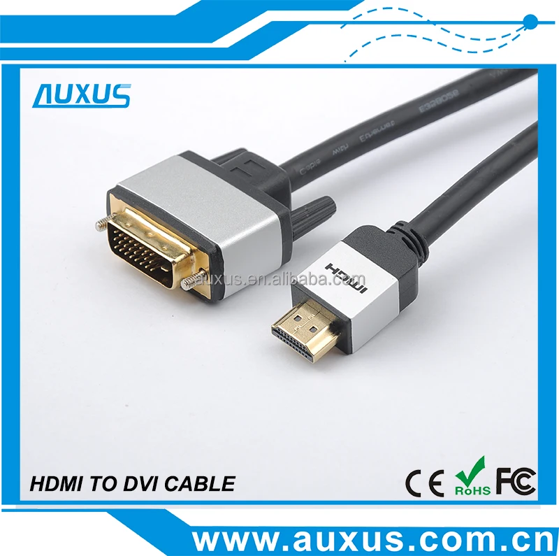 Auxus хит продаж алюминиевый корпус HDMI к DVI кабель для ноутбука