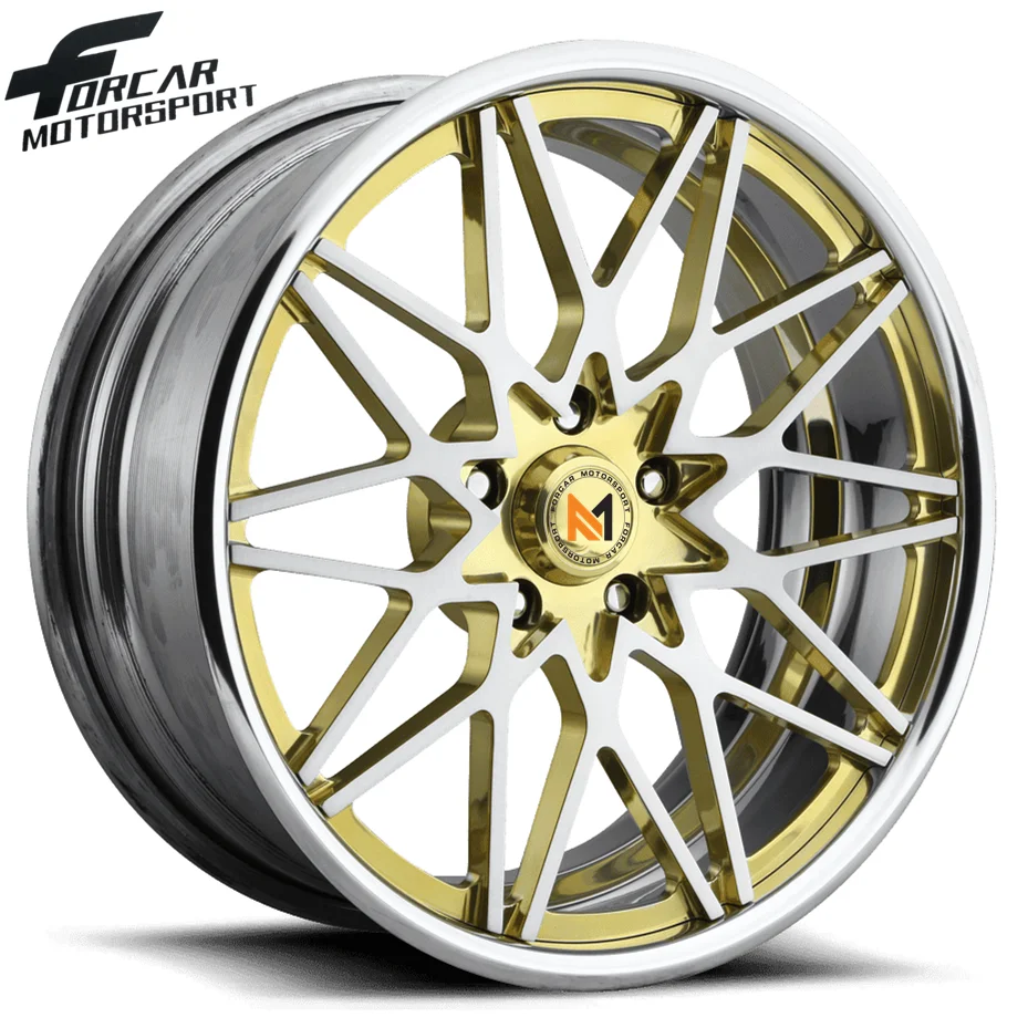 New T6061 Aluminium 18~24 Inch Forged two-piece Passenger Car Alloy Rims Wheels