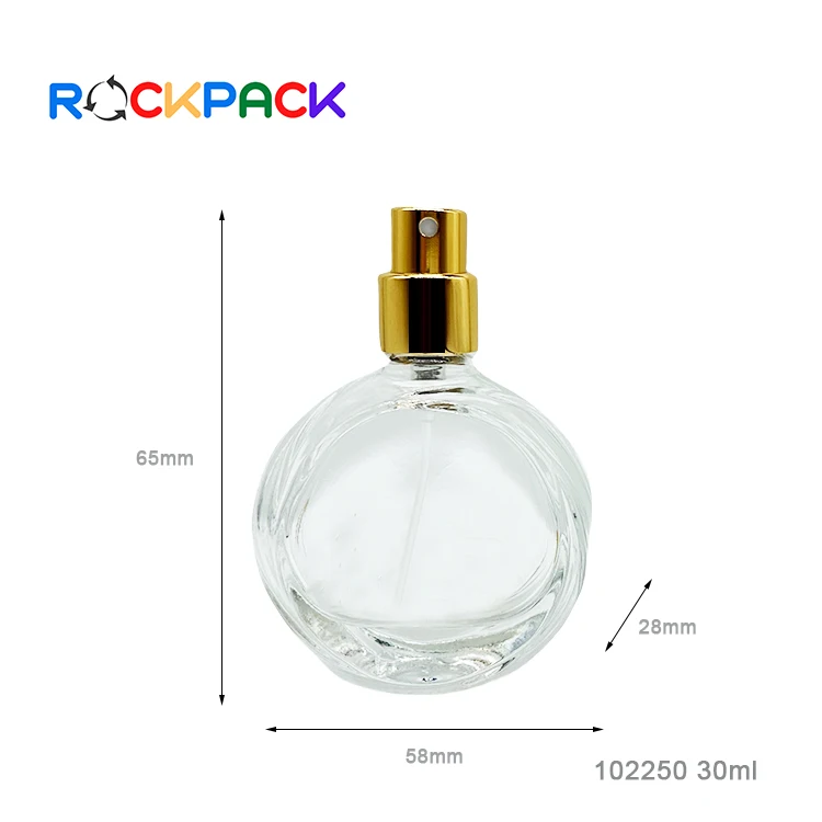 30ml 50ml 100ml Luxury round shape glass beauty fragrance perfume bottles