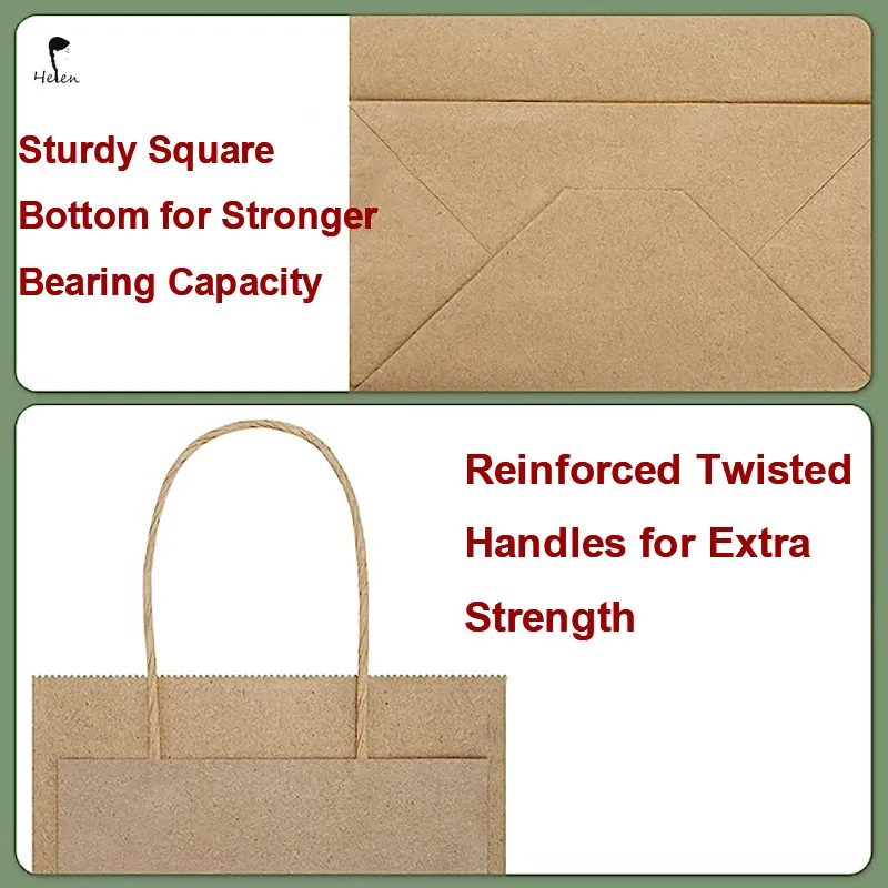 Helen Halloween Treat Bags Kraft Paper Bags Party Bags for Gifts Halloween Custom any Size Customized New Years Customizable