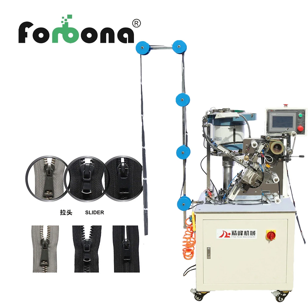 Fancy zipper slider mounting machine suitable for nylon zipper