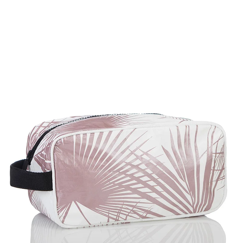 Customised travel weekender waterproof Tyvek Cosmetics Makeup Brush Pouches Dopp Kit Bag With Logo
