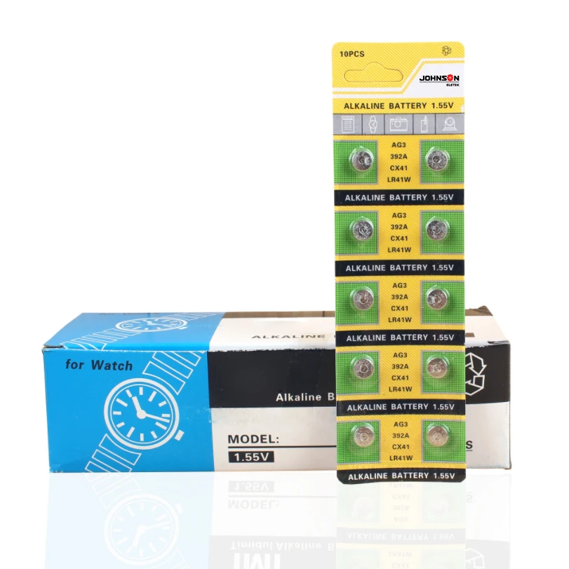 AG3 LR41 392A Alkaline Button battery coin cell CE Certified 0% Hg Ag3 Ag4 Ag10 Ag13 Ag 13 Pila A76 357A LR44 AG0 AG1 AG4 AG5