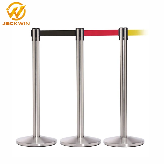 Wuhan Jackwin Retractable Belt Bank Queue Line Stanchion Post Crowd Control Barriers