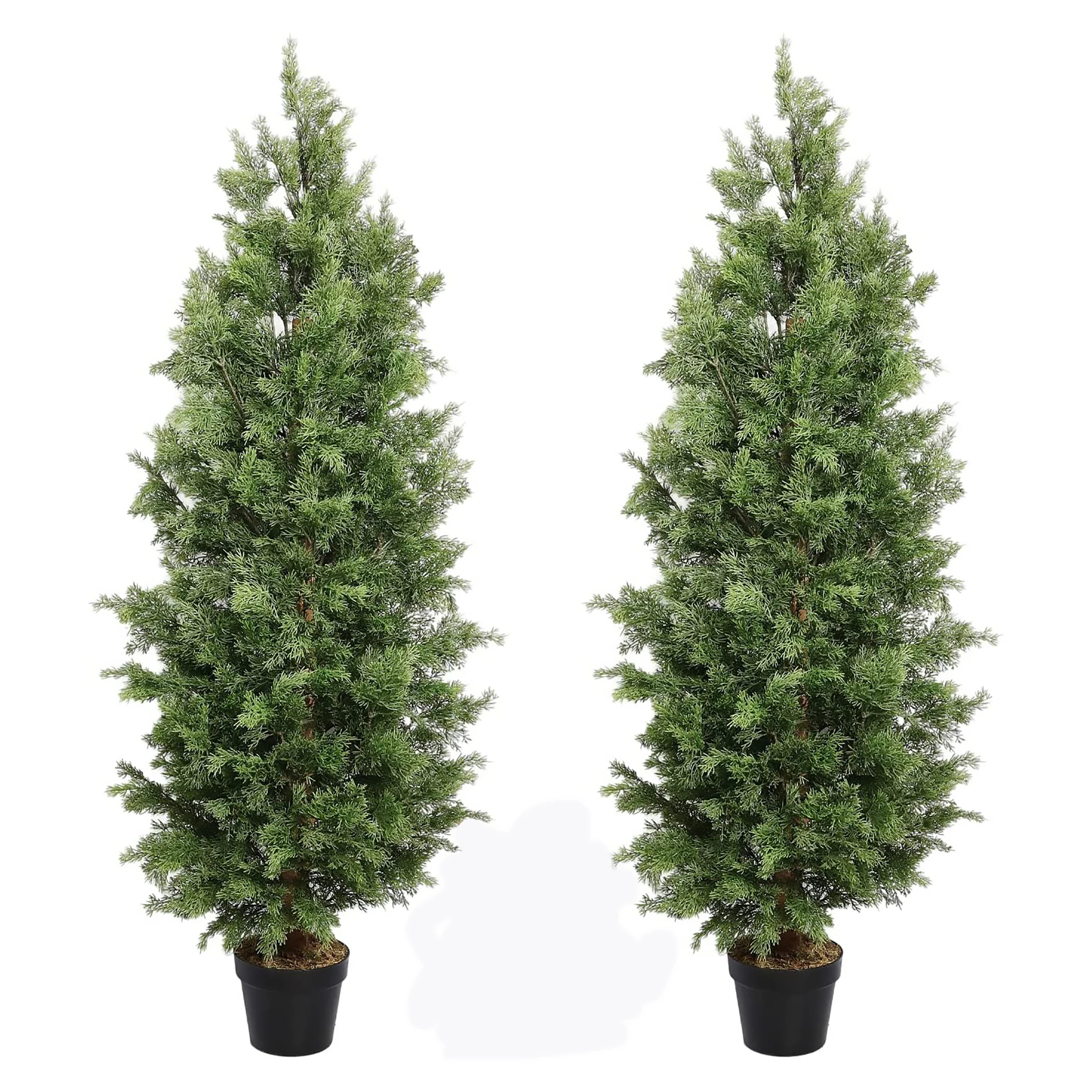 Amaazon Hot Sale Evergreen Potted Artificial 90cm 3ft. Faux Plastic Leaves Mini Cedar Pine Tree Ornamental Trees For Sale