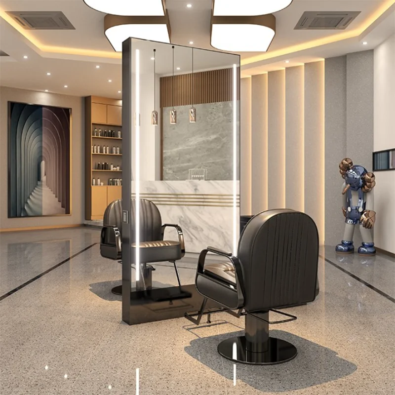 QFP-MS09 Barber Mirror Station Double Sided Mirror Station Led Mirror Stations