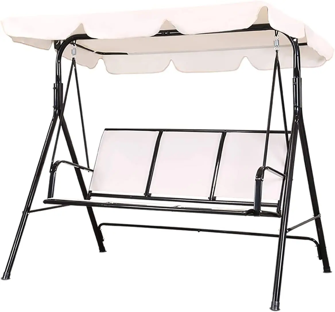 Wholesale Outdoor 3-Person Seat Hanging Bench Patio Porch Swing Chair