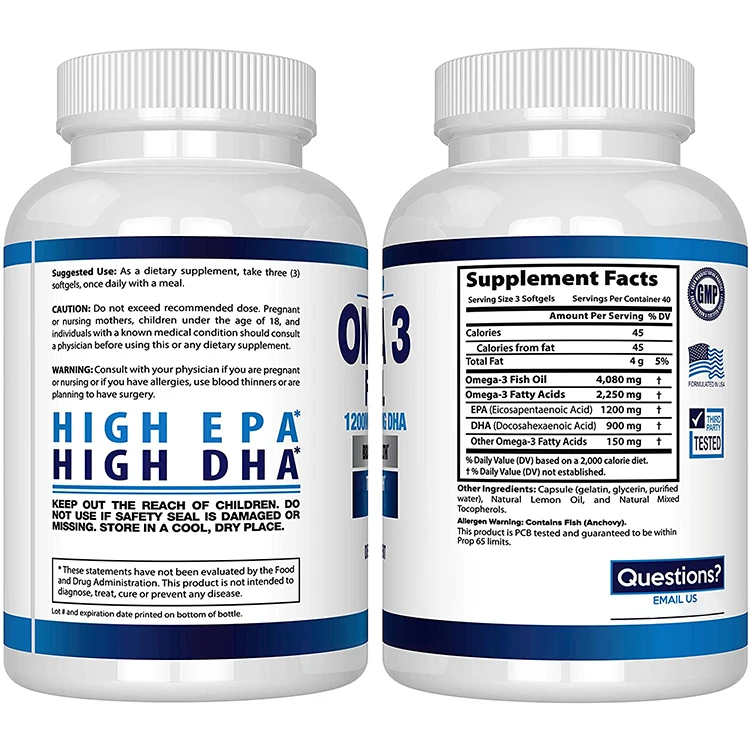 natural bulk supplement halal deep sea dha omega 3 fish oil soft capsule