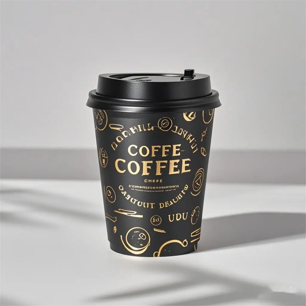 Logo Design 8 10 12 16 20 22Oz Double Wall Paper Cup For Hot Drinks Custom Disposable Printed Paper Coffee Cup