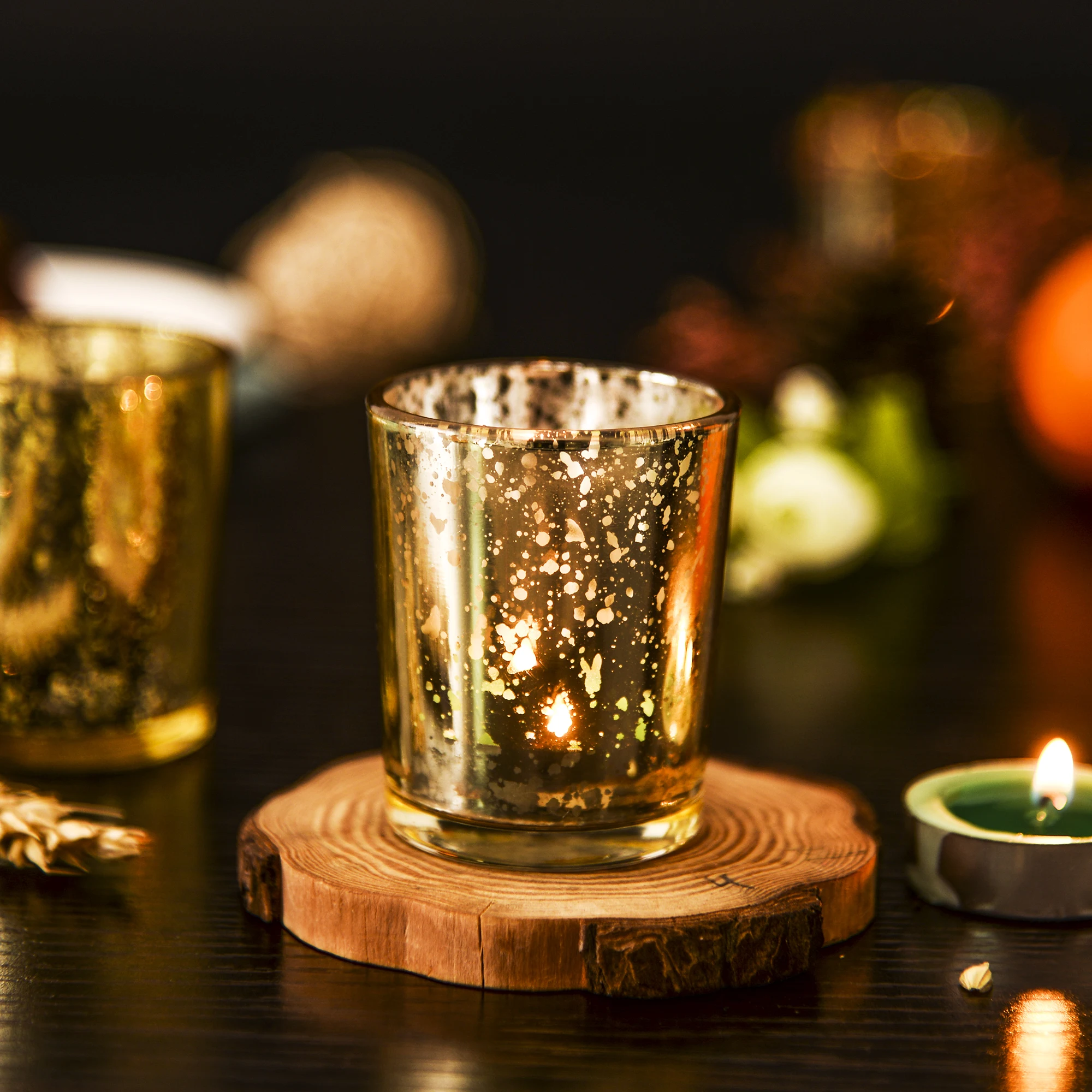 Wholesale Frosted Empty Wood Lid Matte Black Glass Candle Jar Holder For Candle Making