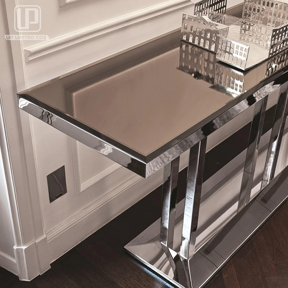 High quality Luxury Console table Stainless steel table for Living room furniture console table