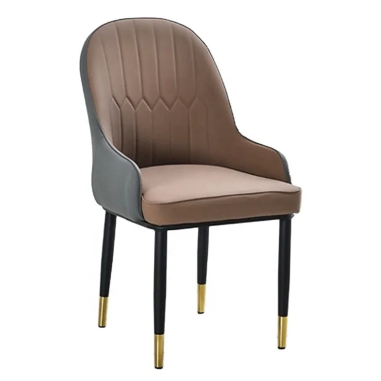 buy living room furniture modern chair cafe chair white leather elegant modern lounge chair in metal and leather from China