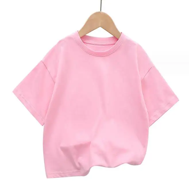 Hot Sale Summer Latest Children T Skirt Cute Candy Color Summer Short Sleeve