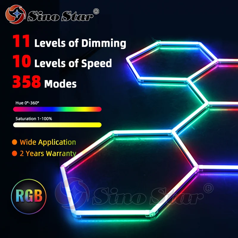 1707*1715mm Most Popular Decorative Dj Stage Lighting Equipment Hexagonal Nightclub Led Lights RGB03