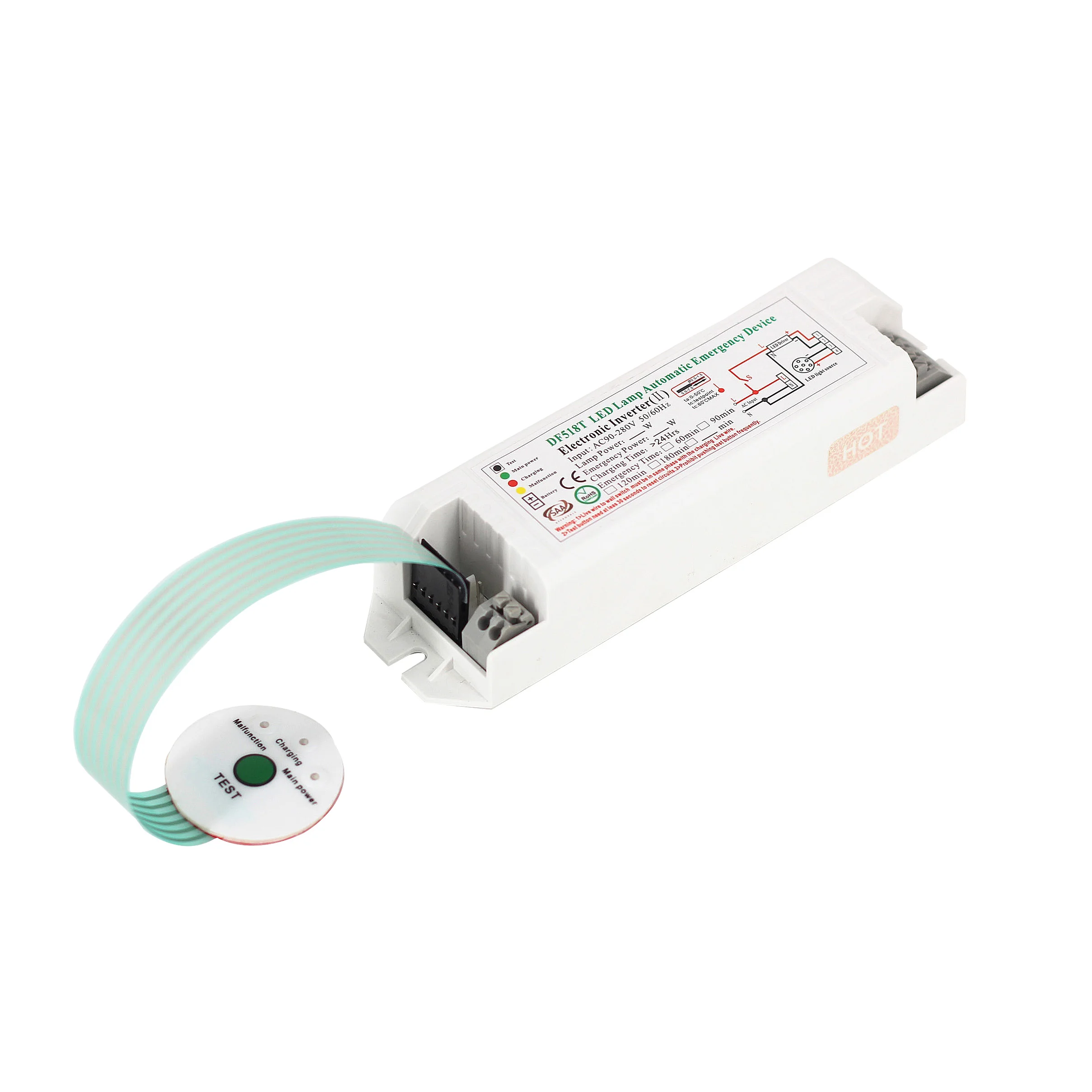 SAA DF 518T self test 6w/8w/9w/10w 3hours for emergency lighting  LED  emergency lighting converter