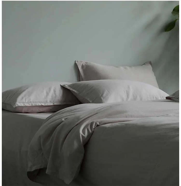 Soft Washed OEKO-TEX100% Hemp Duvet Cover Set for OEM Order