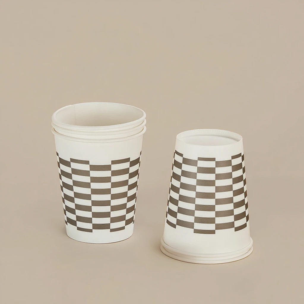 Одноразовый бумажный стаканчик с двойными стенками кофейный 4 унции утолщенный из гофрированной бумаги 6 унций