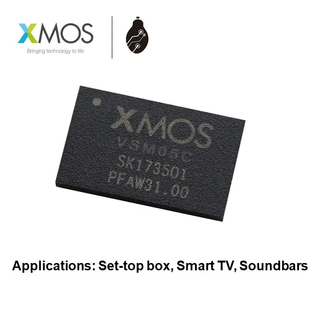 XMOS VocalFusion XVF3500 voice processor linear 4-mic array Sound processing chip XVF3500-FB167-C