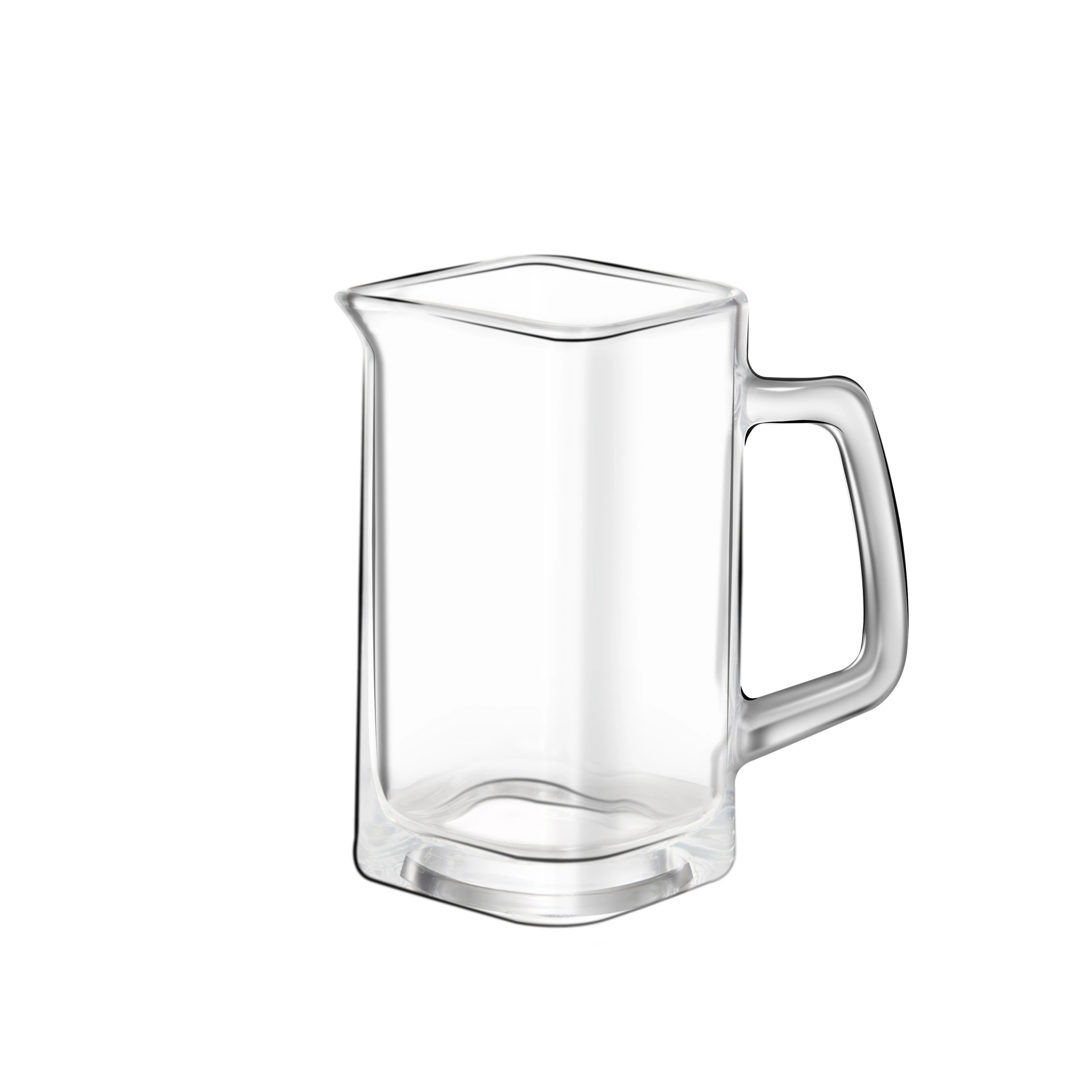 BCnmviku 120 мл квадратные мерные кофейные кружки тройной кувшин молочная чашка со стеклянной ручкой легко читаемый логотип