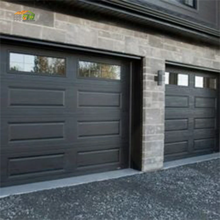 Modern American Style Residential Garage Door 16x7 Sandwich Foam Panel Windproof Garage Door for Homes