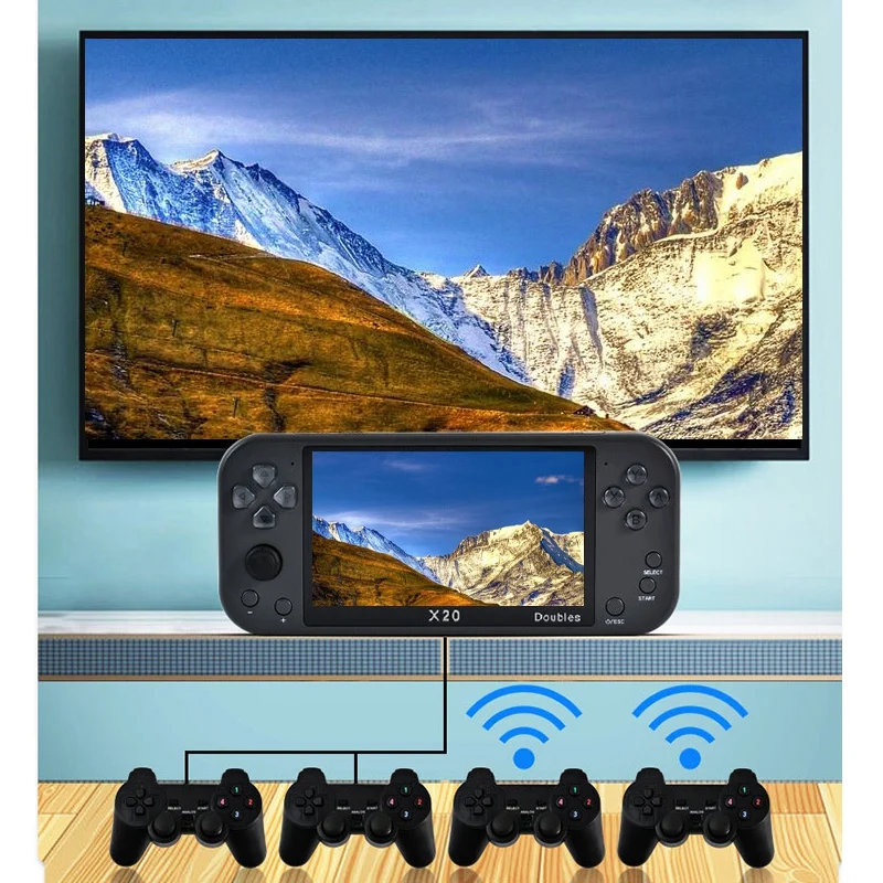 Latest TV Game Console X20 Handheld Portable Retro 5.1 inch classic game console Game Player For Psp