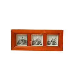 Solid wood spray painting craft gifts home decoration desktop ornaments 3-inch 5-inch triple photo frame