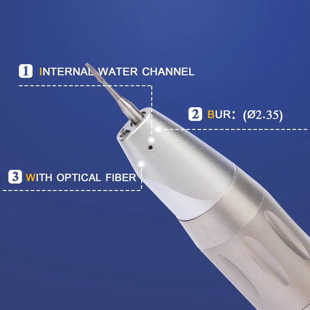 Z65L Straight Handpiece 1:1 Low Speed Polishing Hand Piece Fiber Optic Stainless Steel Body Dental Instrument Dentist Supplies