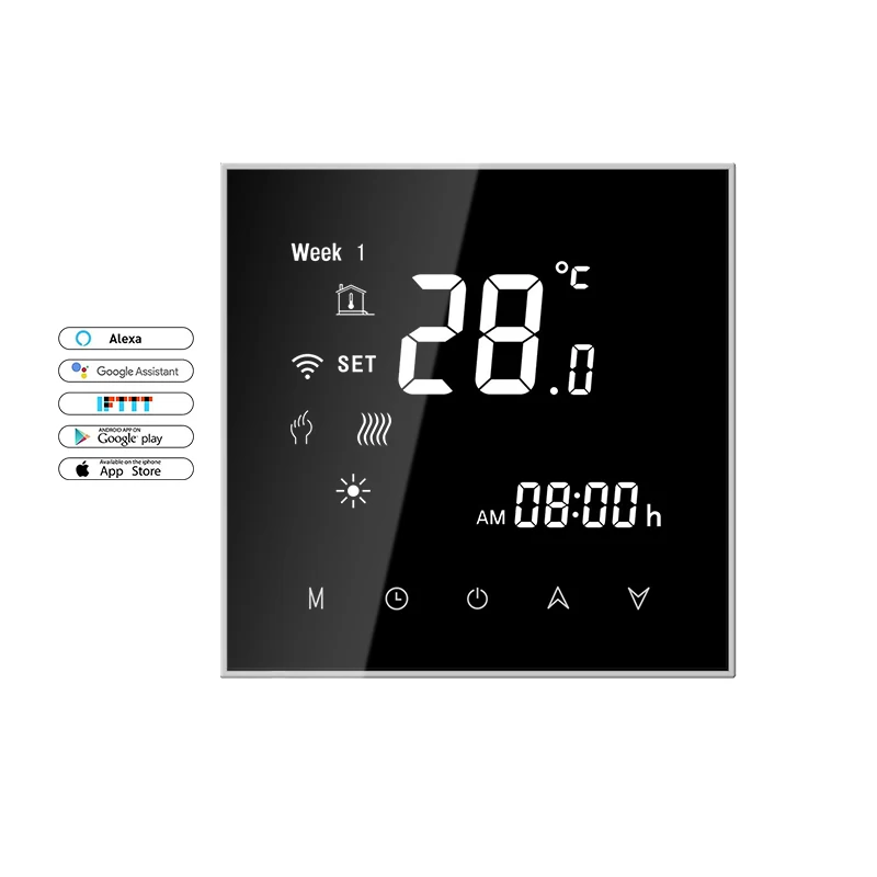 Smart WiFi Digital Wireless Electric Gas Boiler Thermostat Modern Design for Home Underfloor Heating Thermostatic Mixing Valve