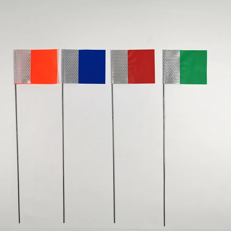 Nuoxin Factory Custom 4*5Inch irrigation Marking Landscape Lawn Flags For 15Inch Steel Wire