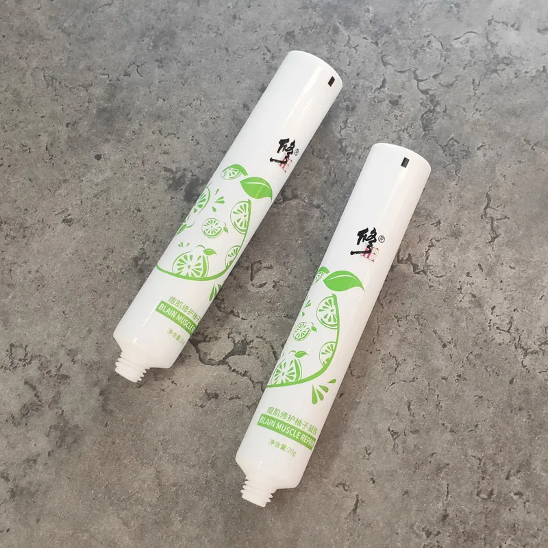 
silk screen printing small tube 20g ointment repairs skin packaging cosmetic plastic cream tube with octagonal cap 