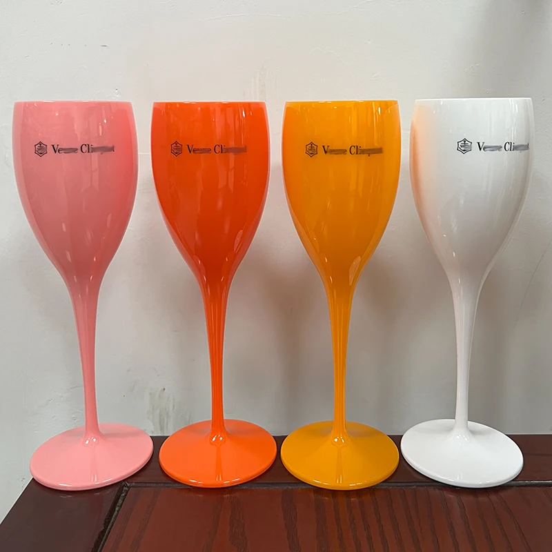 VGEET Creative plastic wine glass wholesale custom plastic champagne flutes