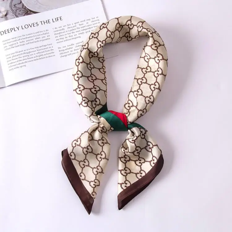 Модный женский дизайнерский шарф с принтом квадратный шелковый