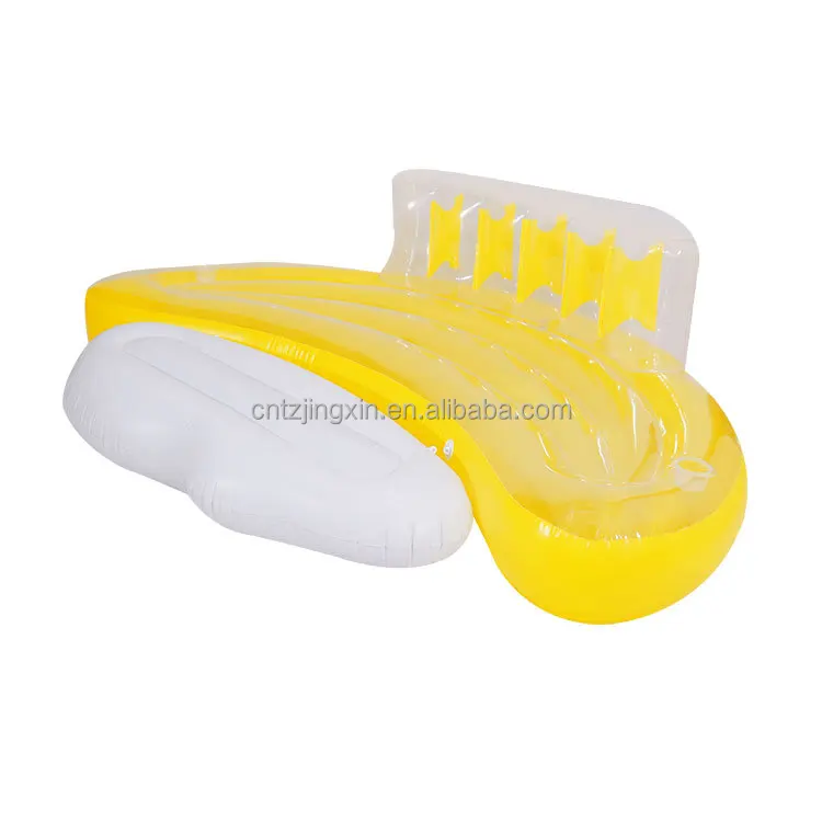 Factory Custom New Inflatable Banana Moon Cloud Combo Backrest Sofa Chair PVC Multi Man Float