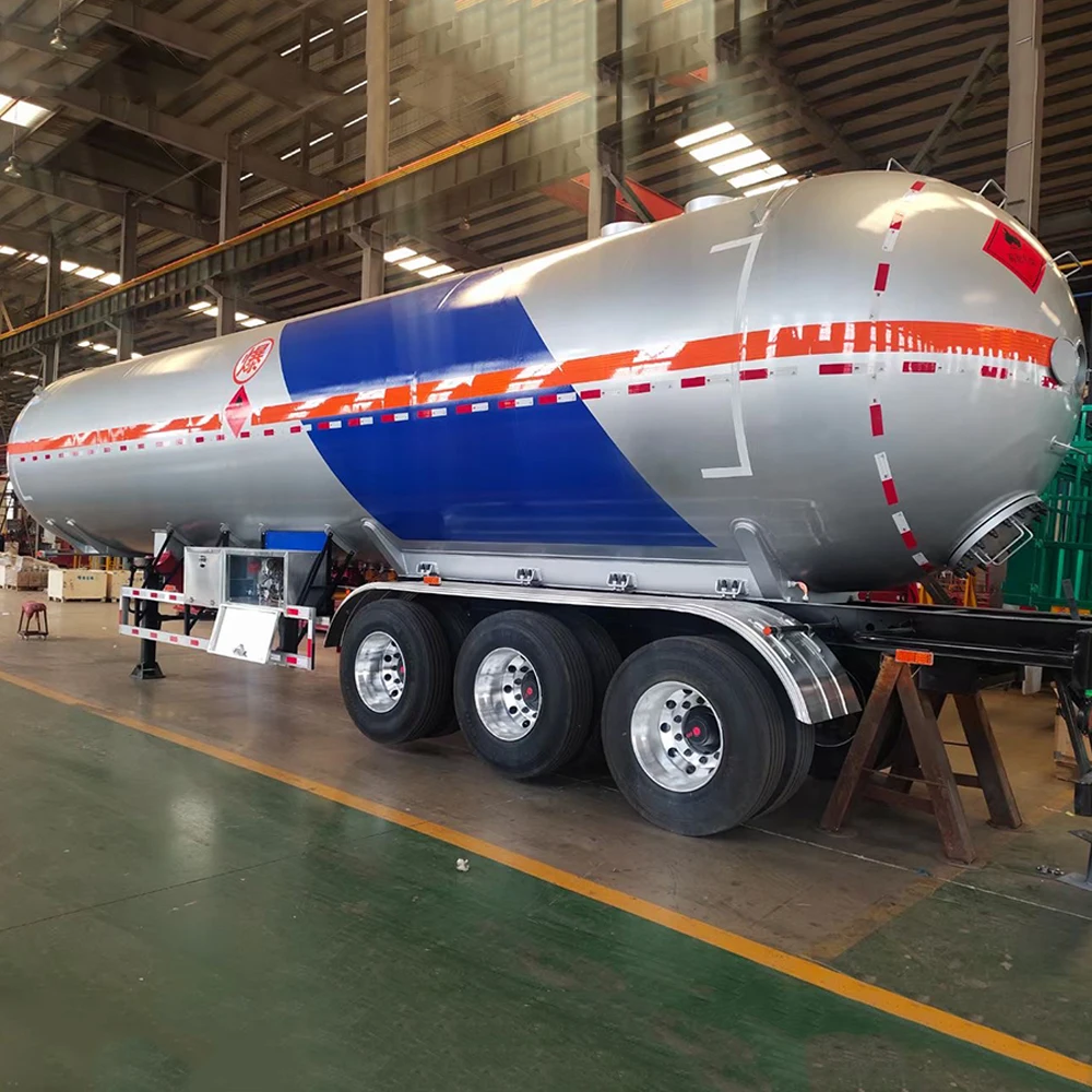 ZW Group tri axle 45000 liters petrol tanker semi trailer LNG cryogenic tank trailer for sale