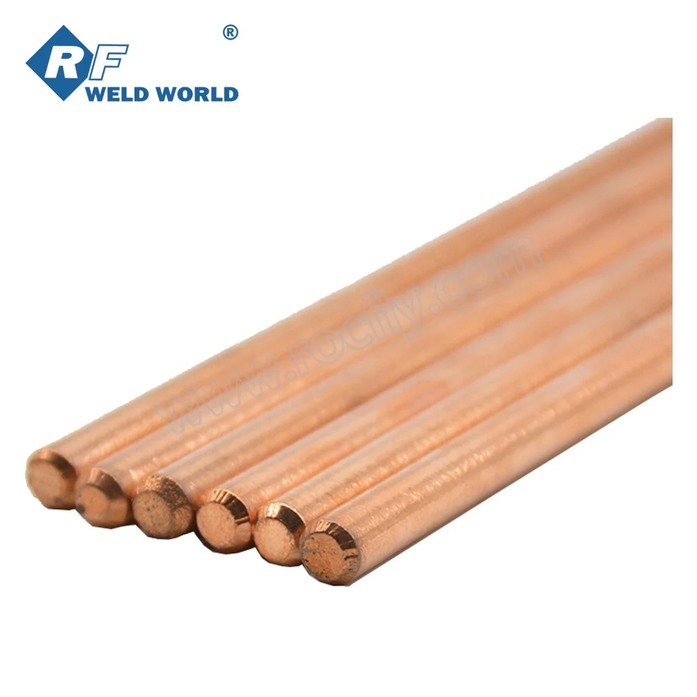 DC Copper Coated Pointed Arc Air Gouging Carbon Rod Electrode 13*355mm