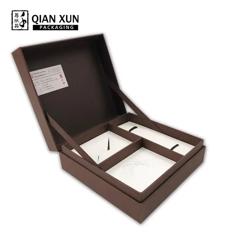 
Custom Best Buy High Quality Gold Stamping Brown Pen Packaging Gift Box 