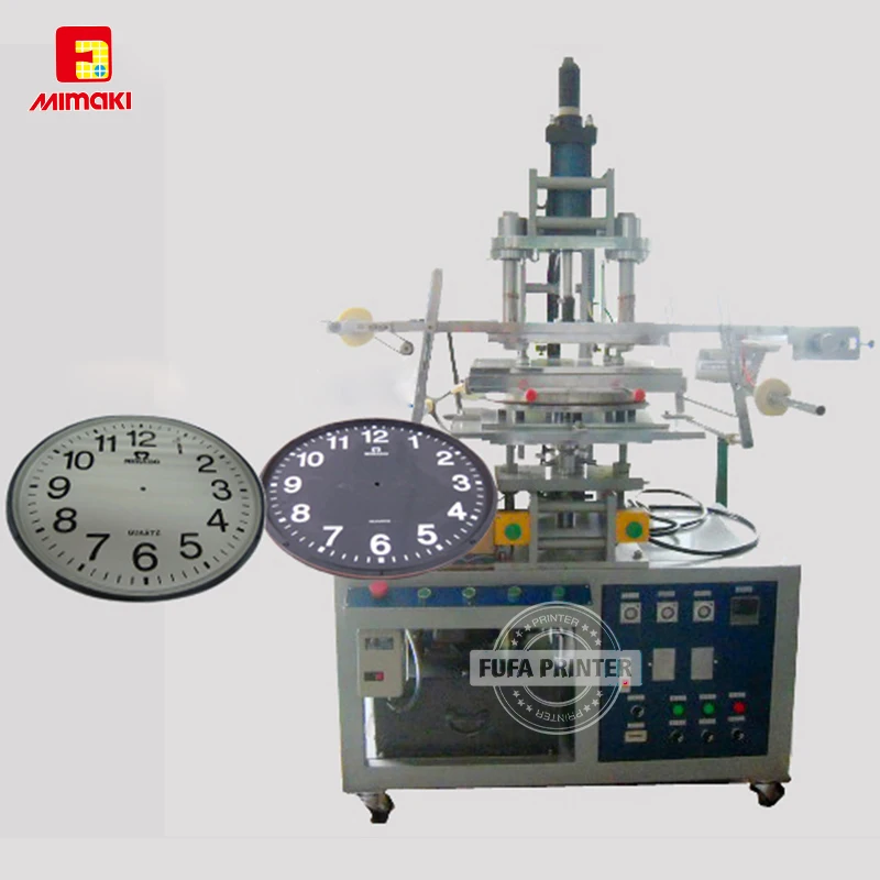Large area pneumatic hot stamping machine for clock