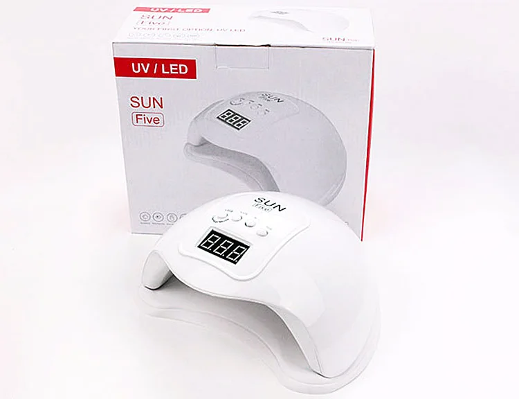 SUN Five Portable Nail Dryer 48W 24 LED Beads Manicure Apparatus Light Timer Automatic UV LED Nail Lamp
