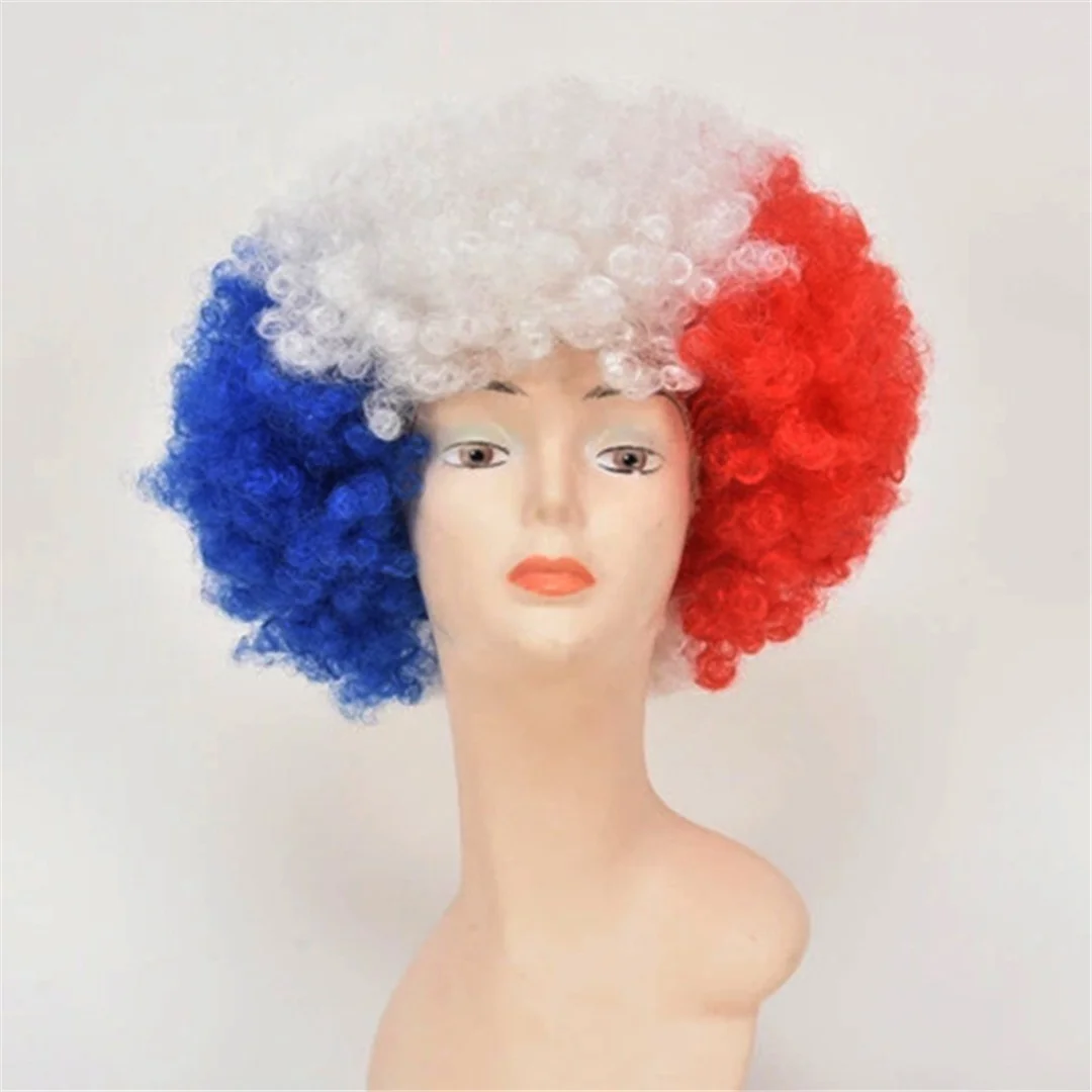 Halloween Fun Afro Wigs Colorful Clown Afro Wigs Cosplay Men Short Curly Party Wigs