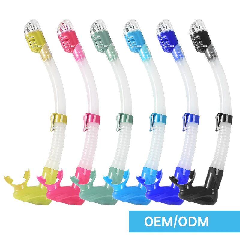 Swimming Snorkels Portable Silicone Snorkel Tube Breathing Tube Full Silicone Scuba Free Diving Wet Snorkel Tube For Adult
