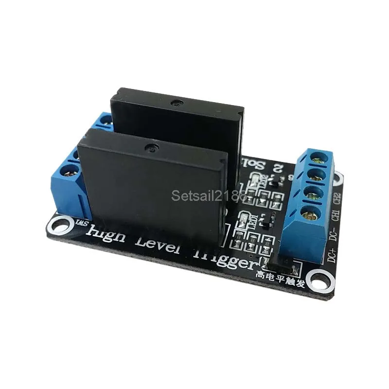 5V 12V 24V 2A 1 2 Channel SSR Solid State Relay High Low Level relay Module fuse 240V G3MB-202P