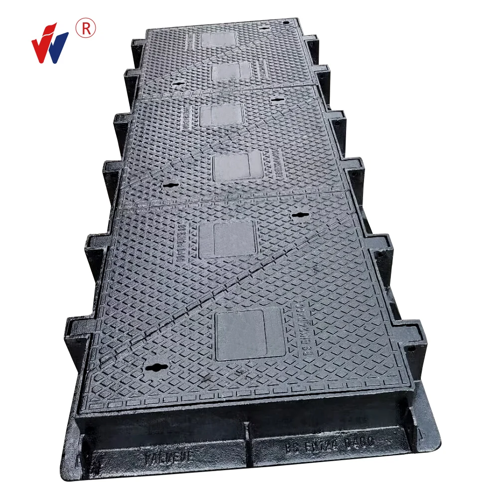 Telecom used for UAE Market Ductile Cast Iron EN124 400KN JRC-14 Square  anti theft and anti water leakage Manhole Cover